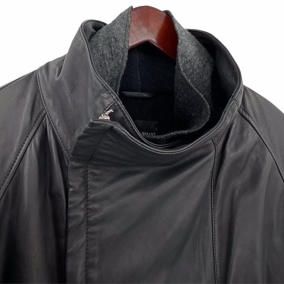 Emporio Armani Lamb Leather Combo Layered Jacket IT 56 US 46 - Picture 2 of 16
